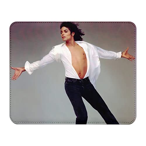 Michael Jackson 1989 Mauspad in Lederoptik, 22 x 18 cm von French Unicorn