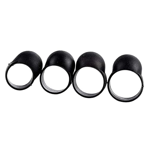 freneci Stahl Zunge Trommel Finger Hülse, 4 Pcs Silikon Klopfen Spielen Finger Picks Abdeckung Percussion Instrument - Handpan Mallet Finger Ärmeln (Schwarz) von Freneci