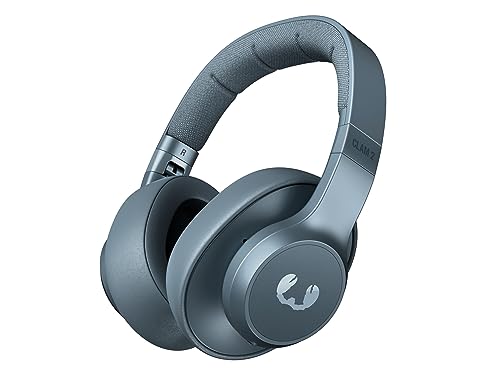 Fresh 'n Rebel Clam 2, Kabelloser Bluetooth-Kopfhörer Over-Ear, 80 Stunden Wiedergabezeit, mit Mikrofon, faltbar, Ambient-Sound-Modus, Schnellladefunktion, Audioeingang, Veganes Leder (Dive Blue) von Fresh 'n Rebel