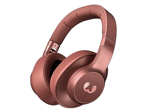 Fresh 'n Rebel Clam 2, Kabelloser Bluetooth-Kopfhörer Over-Ear, 80 Stunden Wiedergabezeit, mit Mikrofon, faltbar, Ambient-Sound-Modus, Schnellladefunktion, Audioeingang, Veganes Leder (Safari Red) von Fresh 'n Rebel