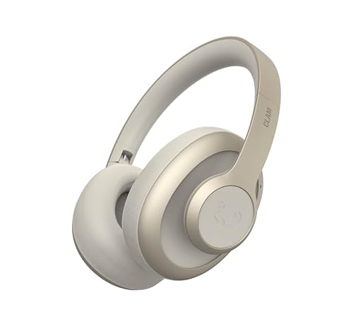 Fresh 'n Rebel Clam Ace Bluetooth Kopfhörer Over Ear mit Hybrid Active Noise Cancelling, 60 Stunden spielzeit, Perfect Calling, Schnellladung, Wind-Noise Cancelling, Tastensteuerung (Beige) von Fresh 'n Rebel
