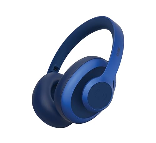Fresh 'n Rebel Clam Ace Bluetooth Kopfhörer Over Ear mit Hybrid Active Noise Cancelling, 60 Stunden spielzeit, Perfect Calling, Schnellladung, Wind-Noise Cancelling, Tastensteuerung (Blau) von Fresh 'n Rebel