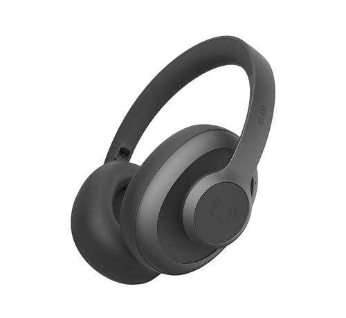 Fresh 'n Rebel Clam Ace Bluetooth Kopfhörer Over Ear mit Hybrid Active Noise Cancelling, 60 Stunden spielzeit, Perfect Calling, Schnellladung, Wind-Noise Cancelling, Tastensteuerung (Schwarz) von Fresh 'n Rebel