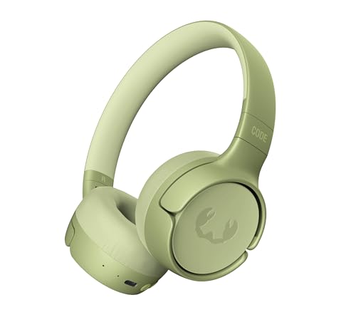 Fresh 'n Rebel Code Fuse, Bluetooth-Kopfhörer on-Ear, kabellos, 30 Stunden Spielzeit, mit Mikrofon und Sprachassistent, Lautstärkeregler und Wiedergabe/Pause-Tasten, faltbar (Wild Green) von Fresh 'n Rebel