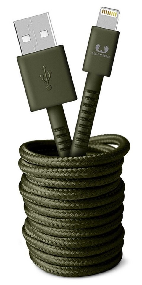 Fresh 'n Rebel Fresh'n Rebel "Fabriq" USB Lightning Kabel 3m Army Lightningkabel, USB-A, Lightning (300 cm) von Fresh 'n Rebel