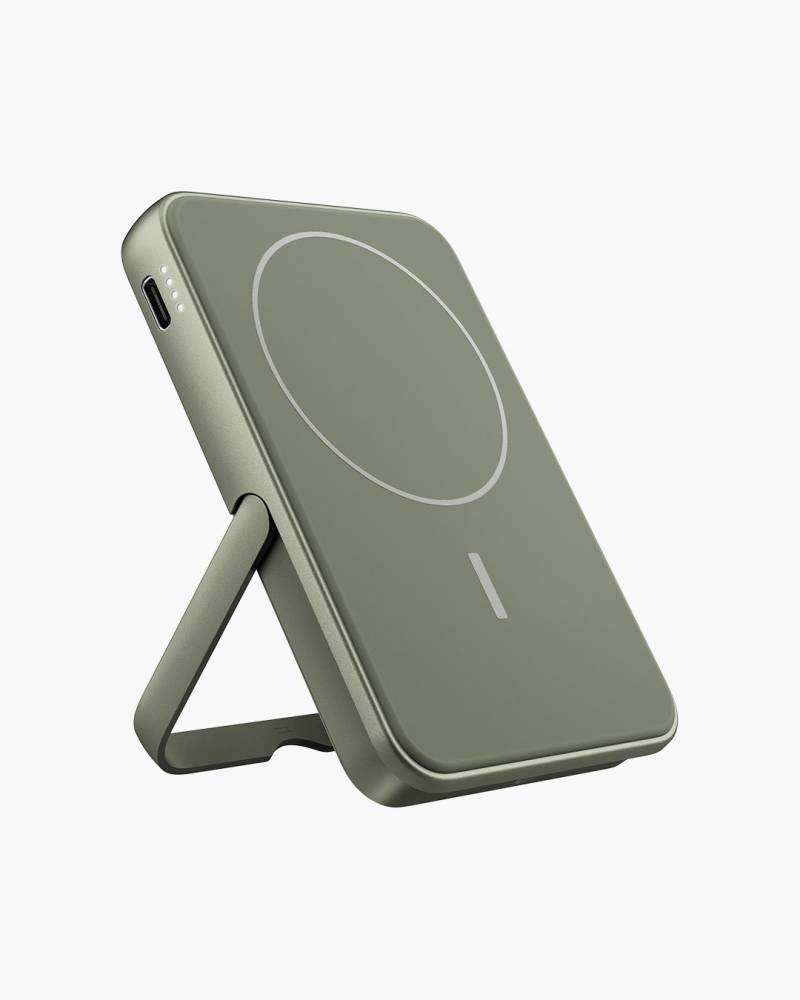 Fresh'n Rebel - Magnetic Wireless Powerbank 5000 mAh - Rechargeable battery - Dried Green - Artikelnummer: 8720249811701 von Fresh'n Rebel