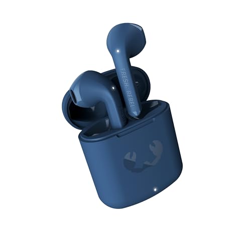 Fresh 'n Rebel Twins Core, True Wireless kabellose In-Ear Bluetooth Kopfhörer, mit Sprachassistent, Touch-Steuerung und eingebautem Mikrofon, 30 Stunden Spielzeit (Steel Blue) von Fresh 'n Rebel