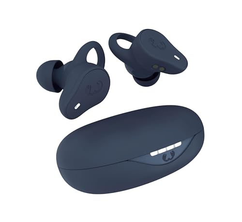 Fresh 'n Rebel Twins Move, kabellose In-Ear Bluetooth Sport Kopfhörer, Spritzwassergeschützt, Dual Master, Mit Mikrofon und klickbarer Taste und Lautstärkeregler, 30 Stunden Spielzeit (Steel Blue) von Fresh 'n Rebel