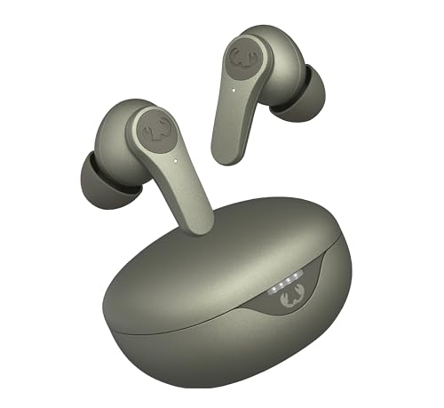 Fresh 'n Rebel Twins Rise, kabellose In-Ear-Bluetooth-Kopfhörer mit Geräuschunterdrückung, Ambient Modus, Multipoint-Bluetooth, In-Ear-Sensorik, spritzwassergeschützt, 30 h Spielzeit (Dried Green) von Fresh 'n Rebel