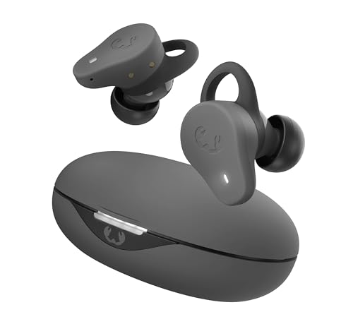 Fresh 'n Rebel Twins Rush, Bluetooth Kopfhörer Sport In-Ear mit Hybrid aktiver Noise Cancelling, Ambient-Sound-Modus, IP57 Staub- und Wasserdicht, eingebautes Mikrofon, Tastensteuerung (Storm Grey) von Fresh 'n Rebel