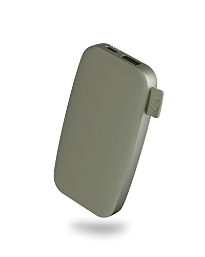 Fresh 'n Rebel Powerbank 6000mAh - USB-C in & Out - Schnelles Aufladen (Fast Charge) - 6 Sicherheitsfunktionen - Tragbarer externer Akku für iPhone und Android (Dried Green) von Fresh 'n Rebel