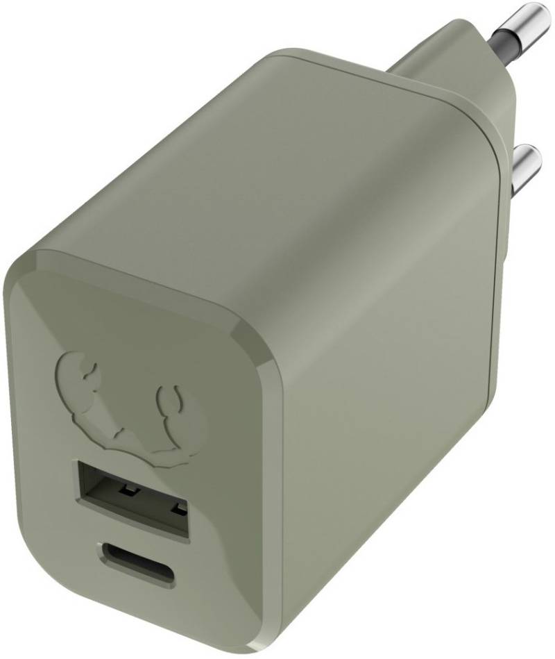 USB-A+C Mini Charger (45W) Dried Green von Fresh ´n Rebel