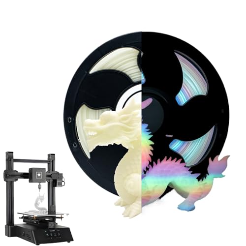 3D Drucker Filament - 3D-Druckmaterialien, Regenbogen Filament - PLA Glow Filament 1,75mm für leuchtende Regenbogen-Modelle, 1kg Rolle ideal für kreative 3D-Druckprojekte zu Hause & Schule 3D Drucker Filament - 3D-Druckmaterialien, Regenbogen Filament - PLA Glow Filament 1,75mm für leuchtende Regenbogen-Modelle, 1kg Rolle ideal für kreative 3D-Druckprojekte zu Hause & Schule von Frfik