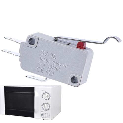 Mikrowellentürschalter – 12–250 V Mikrowellentürknopf-Ersatz, 50.000 Mikros-Grenzschalter, SV-16 flammhemmende Taste für Reiskocher, Luftfritteusen und Haushaltsgeräte Mikrowellentürschalter – 12–250 V Mikrowellentürknopf-Ersatz, 50.000 Mikros-Grenzschalter, SV-16 flammhemmende Taste für Reiskocher, Luftfritteusen und Haushaltsgeräte von Frfik