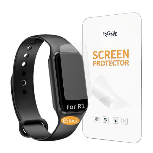 Frgnie Schutzfolie Kompatibel für Blackview R1 Smartwatch 1,47 Zoll (6 Stück) HD Flexibel TPU Displayschutzfolie Kompatibel für IOWODO/FeipuQu Sportuhr von Frgnie