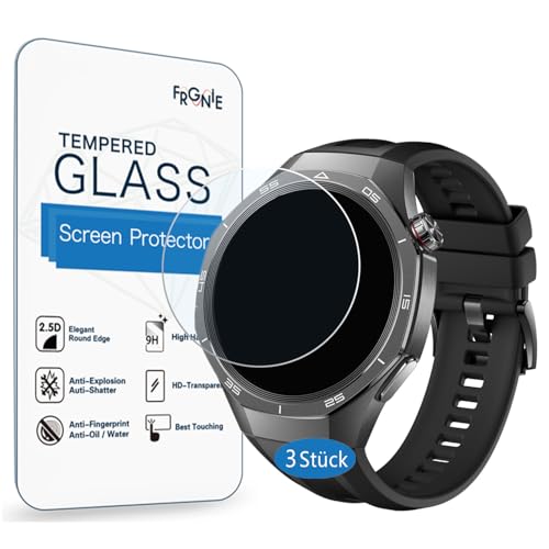 Frgnie Schutzfolie Kompatibel für HUAWEI Watch GT 5 Pro 46 mm Smartwatch (3 Stück) 9H Härte Gehärtetes Glas Displayschutzfolie für GT5 46mm Smartwatch von Frgnie