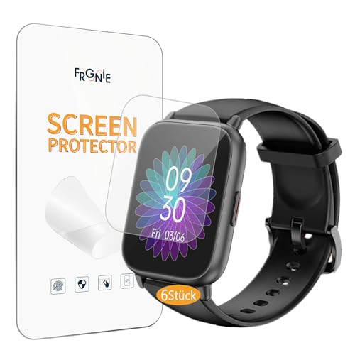 Frgnie Schutzfolie Kompatibel für RUIMEN H1 Smartwatch 1,85" (6 Stück) HD Flexibel TPU, Hülle Blasenfreie Displayschutzfolie von Frgnie