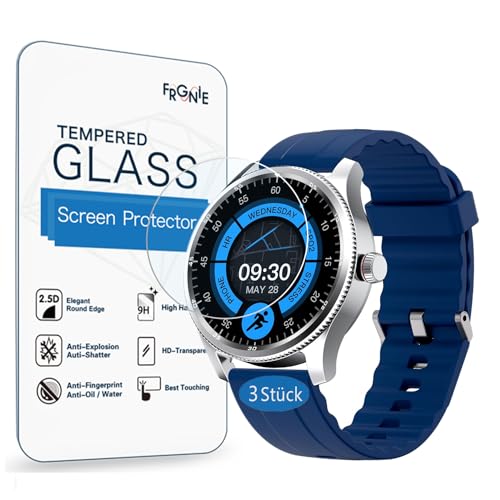 Frgnie Schutzfolie Kompatibel für TOOBUR Smartwatch IDW23 (3 Stück) 9H Härte Gehärtetes Glas Displayschutzfolie für IDW23 Smartwatch von Frgnie