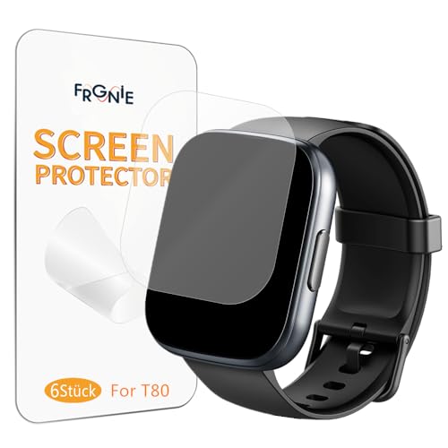 Frgnie Schutzfolie Kompatibel mit Qecnato, STECEi S68 Smartwatch 1,95" (6 Stück) Flexibel TPU Kompatibel mit Puqo, Poounur T80 Smartwatch Displayschutzfolie von Frgnie