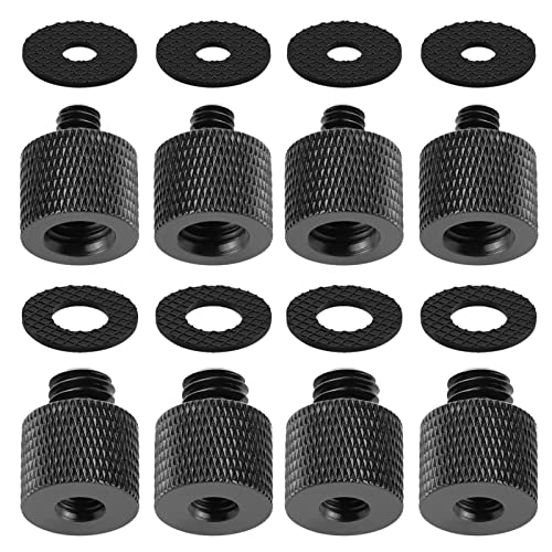 Frgyee 8 Pcs Gewindeadapter 3/8 auf 1/4 Kamera Gewinde Schraubadapter mit Gummiauflage für Kameramonitor, Stativ, Halterung Frgyee 8 Pcs Gewindeadapter 3/8 auf 1/4 Kamera Gewinde Schraubadapter mit Gummiauflage für Kameramonitor, Stativ, Halterung von Frgyee
