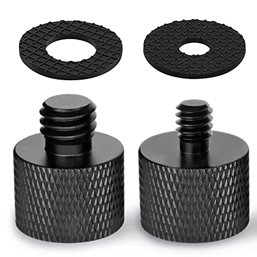 Frgyee Mikrofon Schrauben Adapter mit Gummipads, 5/8 auf 1/4 Adapter und 5/8 auf 3/8 Gewinde Adapter für Mikrofonstativ auf und Kamerastative von Frgyee