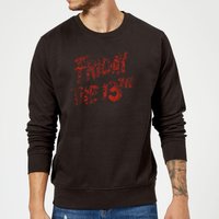 Friday the 13th Logo Blood Sweatshirt - Black - L von Friday 13th