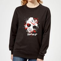 Friday the 13th Mask Splatter Women's Sweatshirt - Black - 5XL von Friday 13th