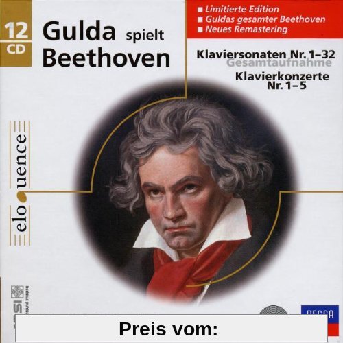 Gulda spielt Beethoven: Klaviersonaten 1-32 + Klavierkonzerte 1 - 5 von Friedrich Gulda