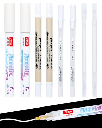 8 Acrylstifte weiß, Wasserfest und Schnell Trocknender Permanent Marker, Zeichenset, Marker Stifte Set, 5 Fadenbreite 0,6-3 mm, für Steine, Felsmalerei, Keramik, Glas, Holz, Reifen, Stoff, Metall, DYI 8 Acrylstifte weiß, Wasserfest und Schnell Trocknender Permanent Marker, Zeichenset, Marker Stifte Set, 5 Fadenbreite 0,6-3 mm, für Steine, Felsmalerei, Keramik, Glas, Holz, Reifen, Stoff, Metall, DYI von Friedwohl