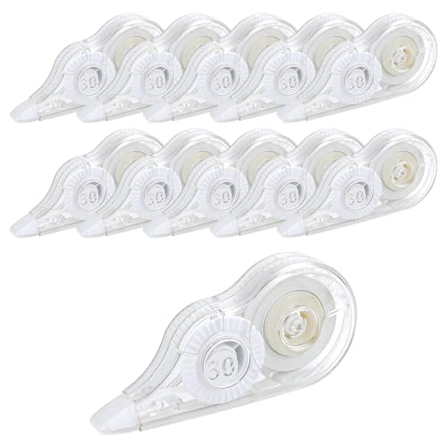 Friedwohl 10 Stück Korrekturbänder Set, 30m x 5 mm Korrekturroller Korrekturmaus mini mit Schutzkappe, Ungiftig, umweltfreundlich Schreibwaren für Schüler Lehrer Büro Zuhause (Transparente) von Friedwohl