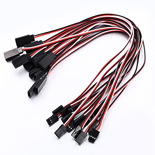 15 x Servo-Verlängerungskabel Stecker auf Buchse RC Servo Verlängerungskabel Kompatibel mit RC JR Futaba RC Flugzeuge RC Auto Flugzeuge (11,8 Zoll) von Frienda