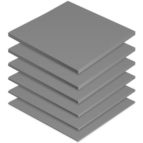 Frienda Thermo-Pad, 100 x 100 mm, 0,5 mm, 1 mm, 1,5 mm, 2 mm, 2,5 mm, 3 mm, hitzebeständig, leitfähig, Silikon-Pad, Wärmeleitfähigkeit, 6,0 W/m, für Laptop, Kühlkörper, CPU, GPU, LED-Kühler, Grau, 6 von Frienda