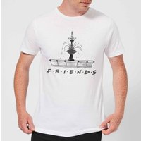 Friends Fountain Sketch Herren T-Shirt - Weiß - L von Friends