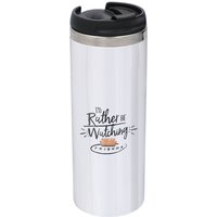 Friends I'd Rather Be Watching Stainless Steel Thermo Travel Mug - Metallic Finish von Friends