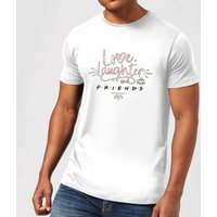Friends Love Laughter Herren T-Shirt - Weiß - M von Friends