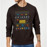 Friends Sofa Knit Weihnachtspullover – Schwarz - M von Original Hero