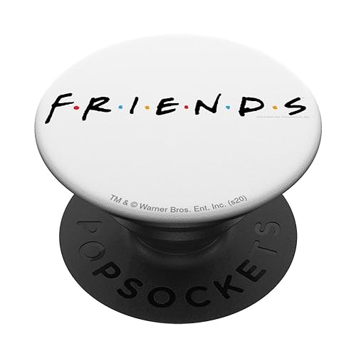 PopSockets Friends Logo Black PopSockets PopGrip: Ausziehbarer Sockel und Griff für Handys/Tablets mit Tauschbarem Top von Friends