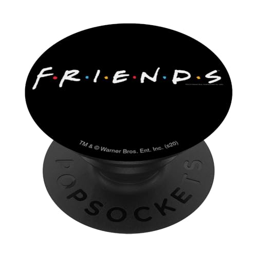 PopSockets Friends Logo White PopSockets PopGrip: Ausziehbarer Sockel und Griff für Handys/Tablets mit Tauschbarem Top von Friends