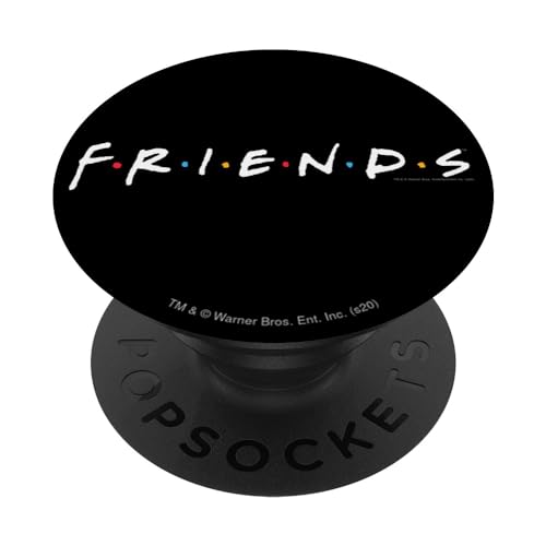 PopSocket : PopGrip Friends Logo White PopSockets Ausziehbarer Sockel und Griff für Handys/Tablets mit Tauschbarem Top von Friends