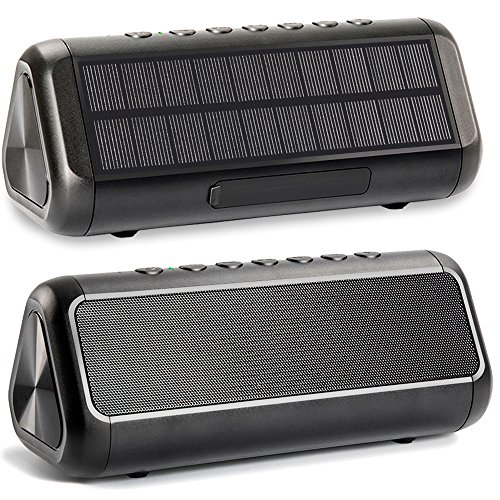 Solar Bluetooth Lautsprecher 12W, IPX5 Wasserdichter tragbarer drahtloser Lautsprecher,50+ Stunden Spielzeit,Bluetooth 4.2 Lautsprecher Eingebaute 5000mAh Power Bank für Indoor & Outdoor Aktivitäten von Friengood