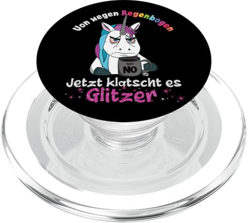 Grimmiges Comic Einhorn klatscht Glitzer lustiges Regenbogen PopSockets PopGrip für MagSafe Grimmiges Comic Einhorn klatscht Glitzer lustiges Regenbogen PopSockets PopGrip für MagSafe von Frieser Designs