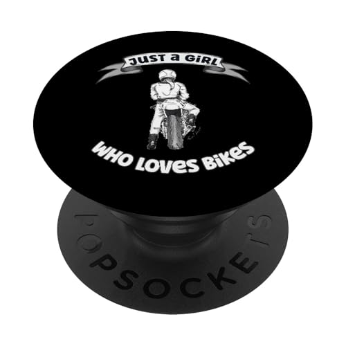 Just a girl who loves bikes Frauen Motorradfahrer PopSockets Klebender PopGrip Just a girl who loves bikes Frauen Motorradfahrer PopSockets Klebender PopGrip von Frieser Designs