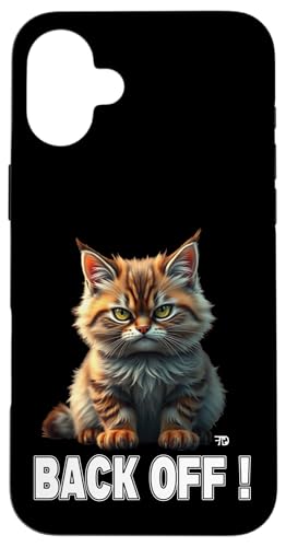 Süße Katze mit schlechter Laune, Back off, lustiges Hülle für iPhone 16 Plus von Frieser Designs