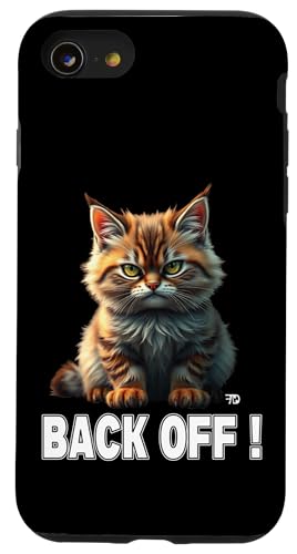 Süße Katze mit schlechter Laune, Back off, lustiges Hülle für iPhone SE (2020) / 7 / 8 von Frieser Designs