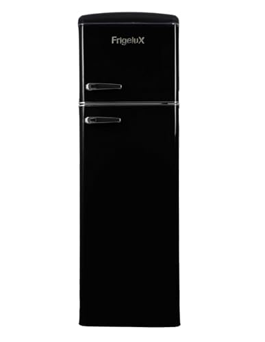 Frigelux RFDP246RNA++ Kühlschrank mit 2 Türen, 246 l, Kühlteil mit 52 l Gefrierschrank, automatische Abtauung, freistehend, Vintage 50er Jahre, Schwarz Frigelux RFDP246RNA++ Kühlschrank mit 2 Türen, 246 l, Kühlteil mit 52 l Gefrierschrank, automatische Abtauung, freistehend, Vintage 50er Jahre, Schwarz von Frigelux