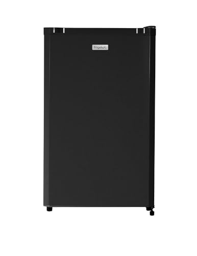 Frigelux RTT127NE Kühlschrank Tisch Top Schwarz ; 120 Liter; Tischkühlschrank klein ; Schwarz ; Kleiner Kühlschrank mit Gemüse Fach ; Türanschlag wechselbar (Schwarz) von Frigelux