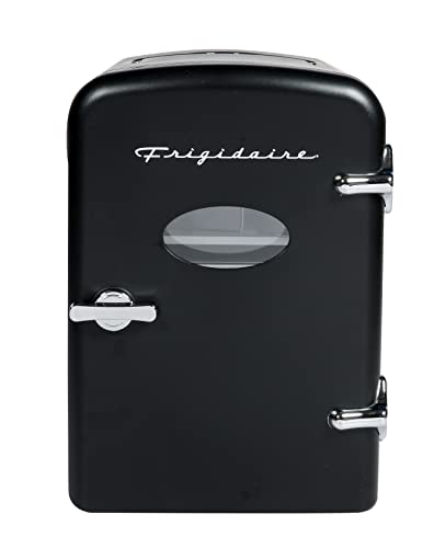 Frigidaire EFMIS175-BLACK Mini-Kühlbox, tragbar, Retro, extragroß, 9 Reisedosen, kompakt, schwarz von Frigidaire