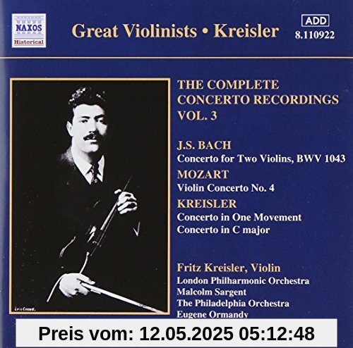 Concerto Recordings Vol. 3 Concerto Recordings Vol. 3 von Fritz Kreisler