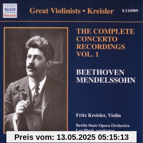 Great Violinists - Fritz Kreisler (Konzertaufnahmen Vol. 1) (Aufnahmen 1926) von Fritz Kreisler