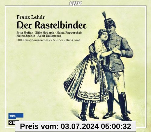 Franz Lehar: Der Rastelbinder (Operette) (Gesamtaufnahme) (2 CD) von Fritz Muliar